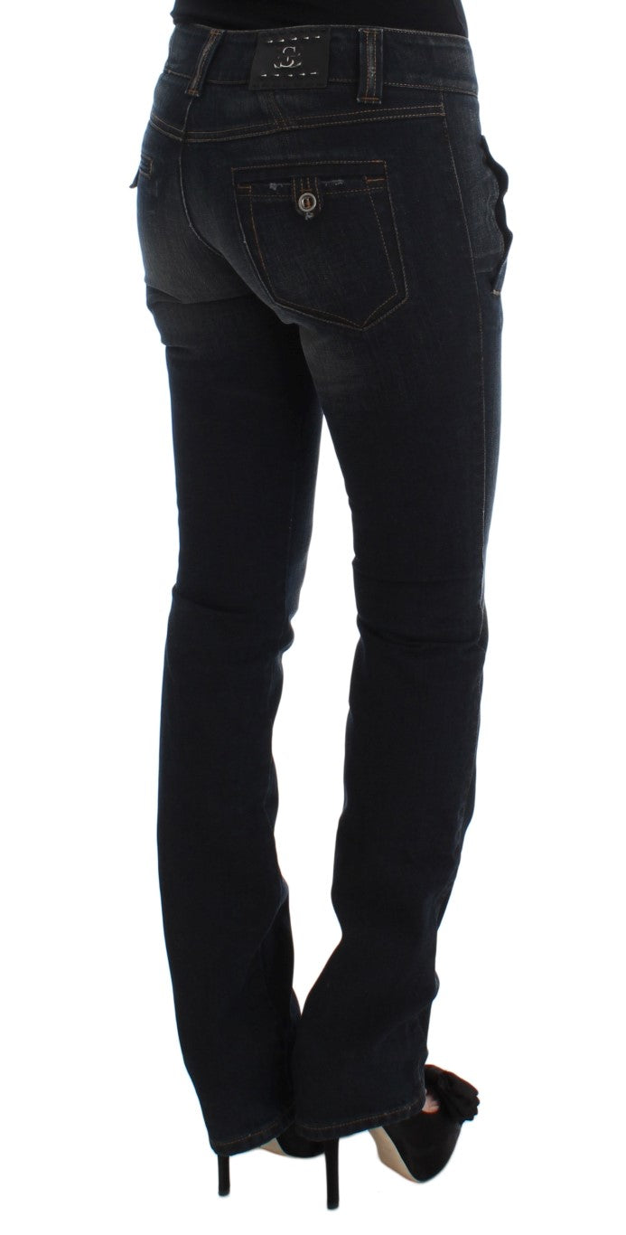 Chic Slim Fit Italian Cotton Jeans - SEHABRANDS