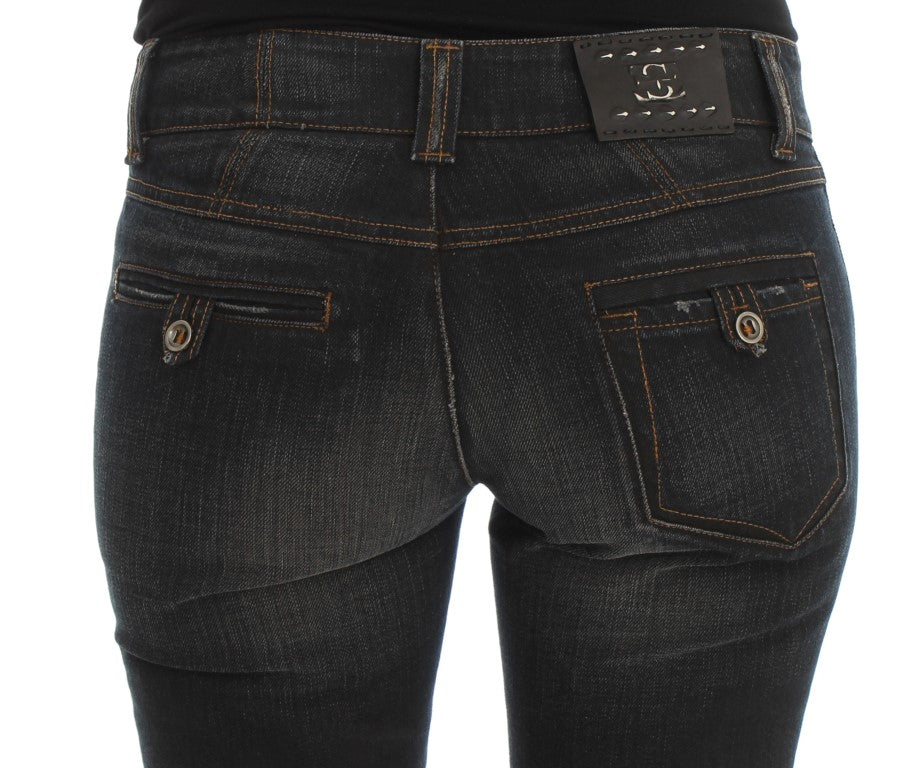 Chic Slim Fit Italian Cotton Jeans - SEHABRANDS