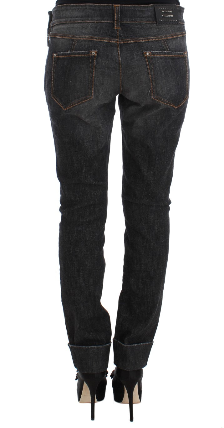 Chic Slim Fit Gray Wash Jeans - SEHABRANDS