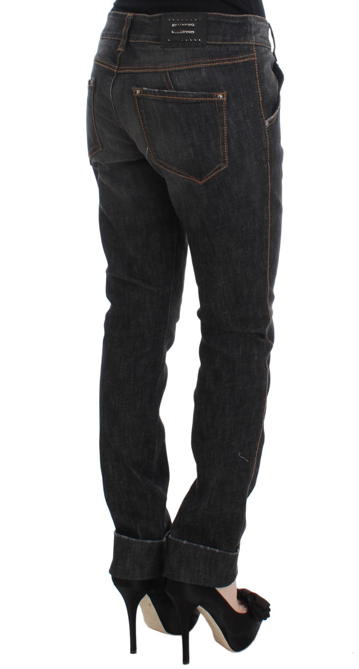 Chic Slim Fit Gray Wash Jeans - SEHABRANDS