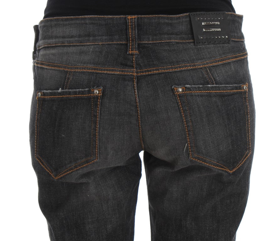 Chic Slim Fit Gray Wash Jeans - SEHABRANDS