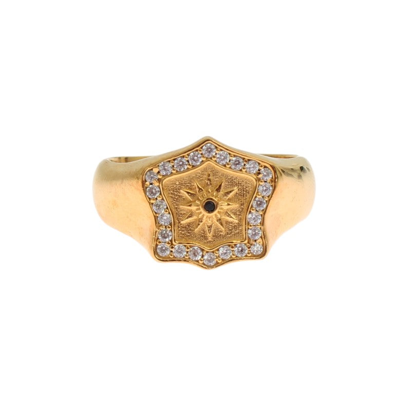 Elegant Men's Gold Plated Silver Ring - SEHABRANDS