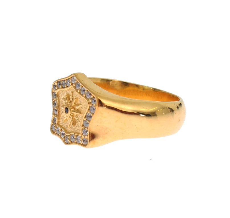 Elegant Men's Gold Plated Silver Ring - SEHABRANDS