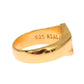 Elegant Men's Gold Plated Silver Ring - SEHABRANDS