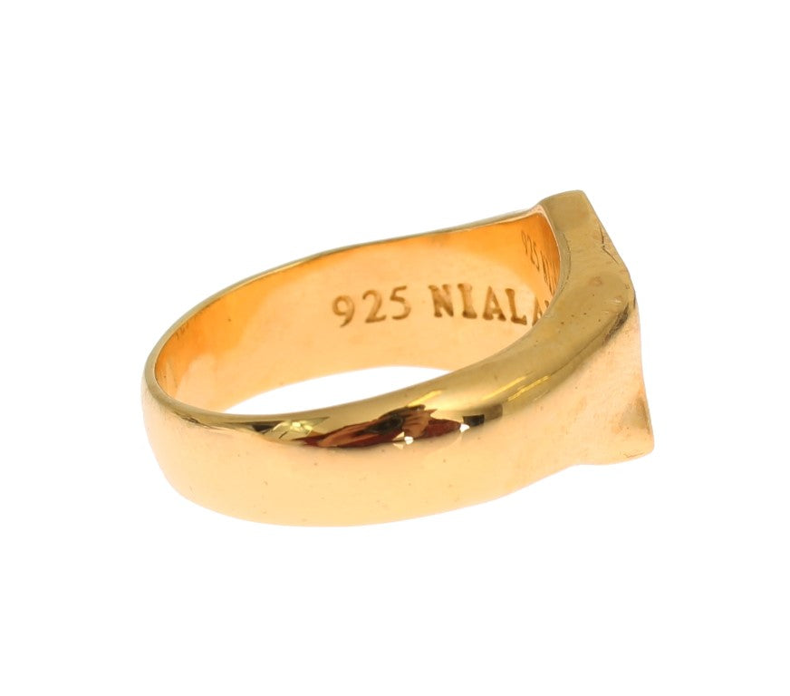 Elegant Men's Gold Plated Silver Ring - SEHABRANDS