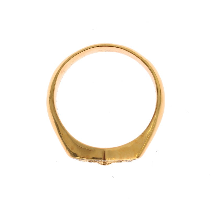 Elegant Men's Gold Plated Silver Ring - SEHABRANDS