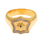 Elegant Men's Gold Plated Silver Ring - SEHABRANDS