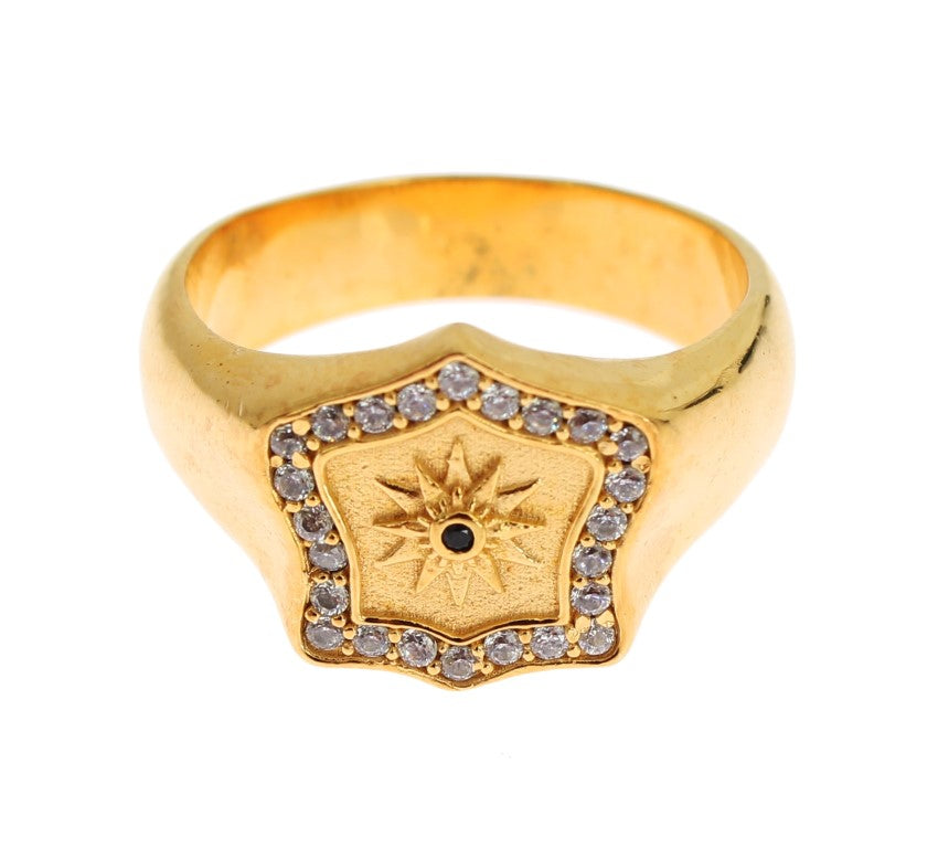 Elegant Men's Gold Plated Silver Ring - SEHABRANDS