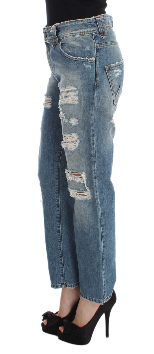 Chic Boyfriend Blue Wash Jeans - SEHABRANDS