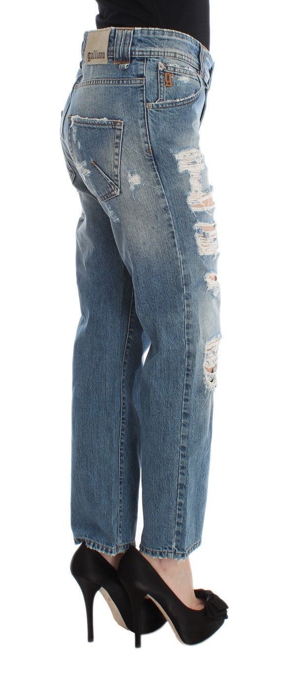 Chic Boyfriend Blue Wash Jeans - SEHABRANDS