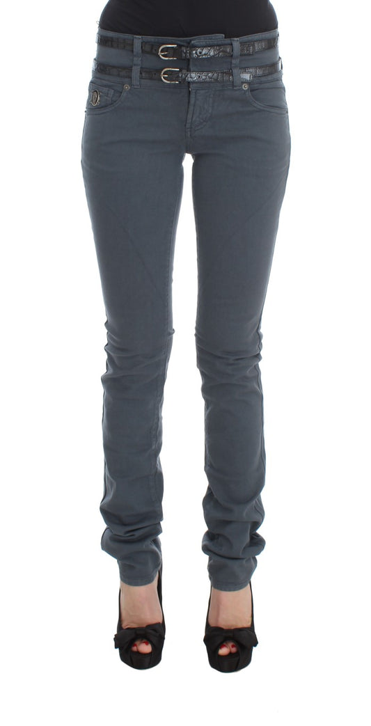 Sleek Slim Fit Italian Jeans in Chic Blue - SEHABRANDS