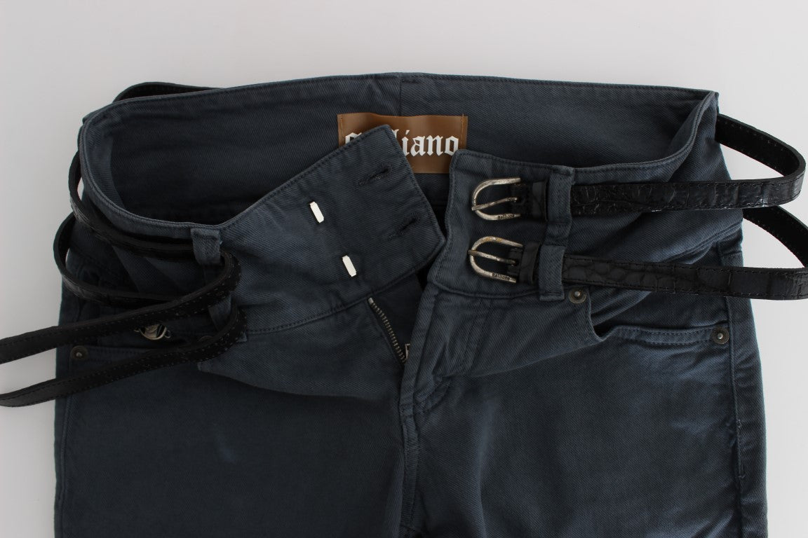 Sleek Slim Fit Italian Jeans in Chic Blue - SEHABRANDS