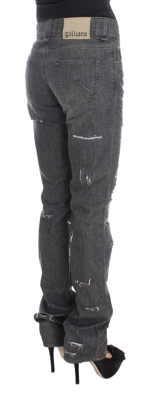 Chic Gray Wash Straight Fit Jeans - SEHABRANDS