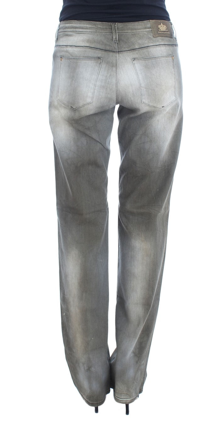 Chic Gray Wash Boyfriend Jeans - SEHABRANDS