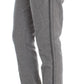 Chic Gray Casual Cotton Pants - SEHABRANDS