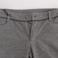 Chic Gray Casual Cotton Pants - SEHABRANDS