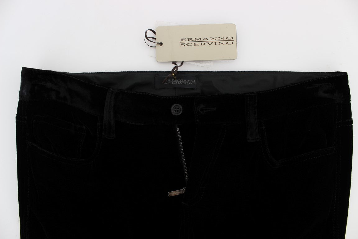 Elegant Black Slim Fit Trousers - SEHABRANDS