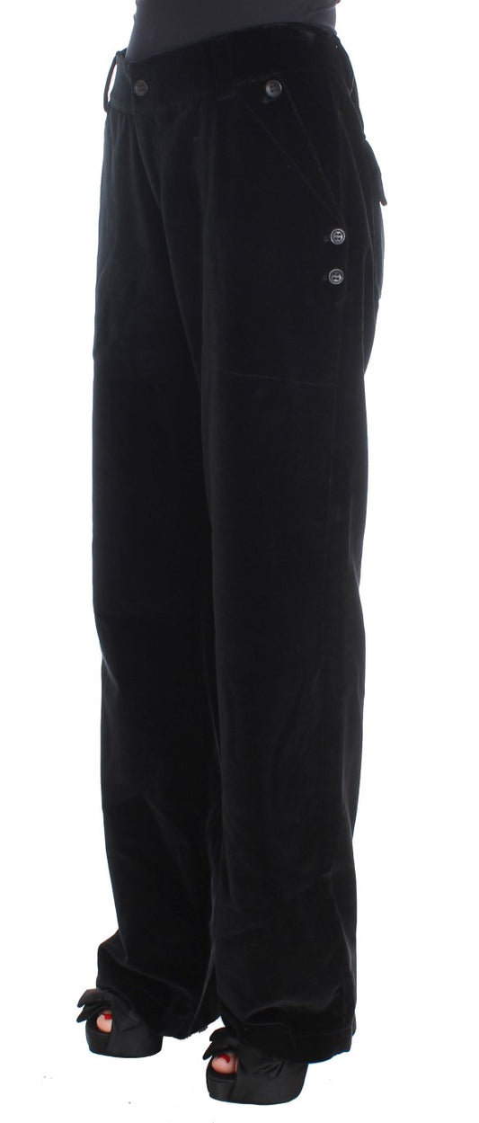 Chic Black Straight Fit Cotton Jeans - SEHABRANDS