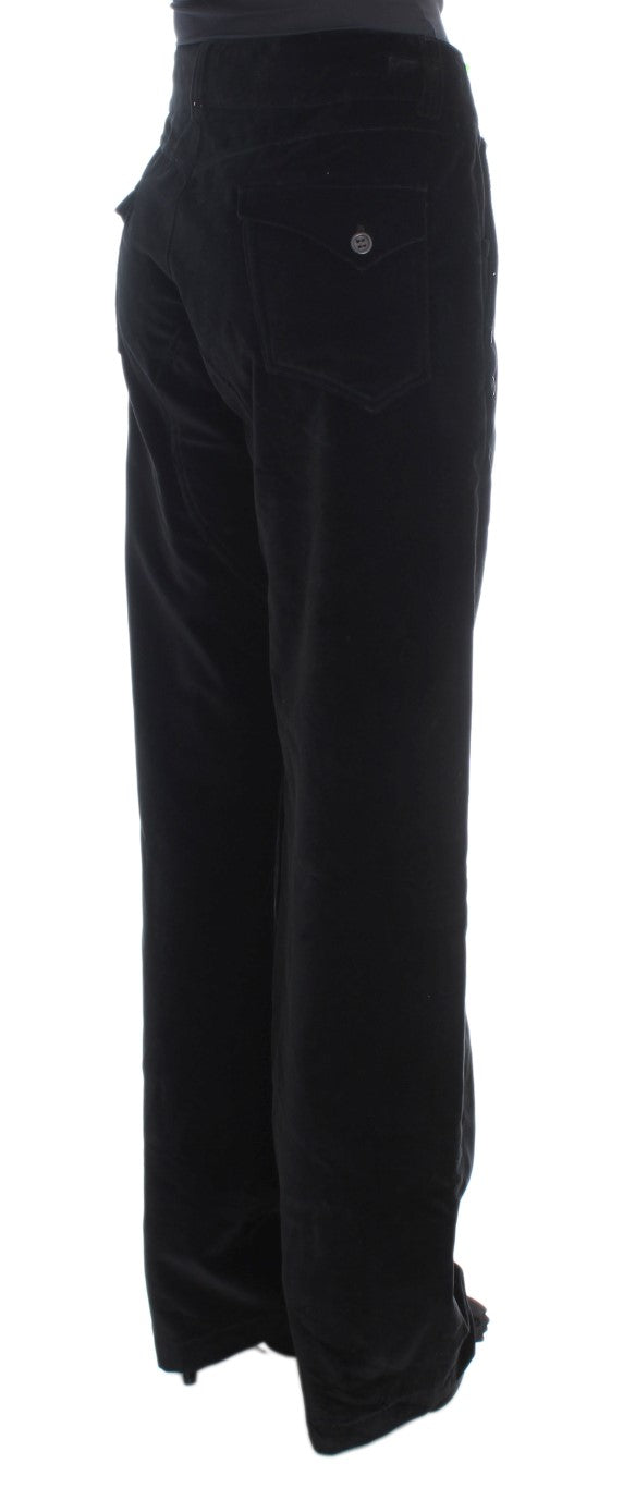 Chic Black Straight Fit Cotton Jeans - SEHABRANDS