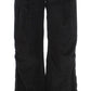 Chic Black Wide Leg Cotton Jeans - SEHABRANDS