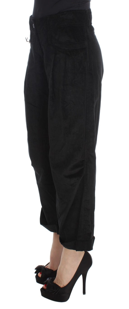 Chic Black Wide Leg Cotton Jeans - SEHABRANDS