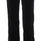 Elegant Black Wide Leg Silk Blend Pants - SEHABRANDS