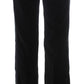 Elegant Black Wide Leg Silk Blend Pants - SEHABRANDS