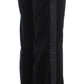 Elegant Black Wide Leg Silk Blend Pants - SEHABRANDS