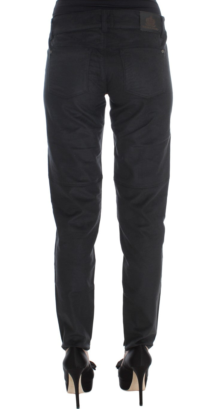 Chic Black Regular Fit Trousers - SEHABRANDS