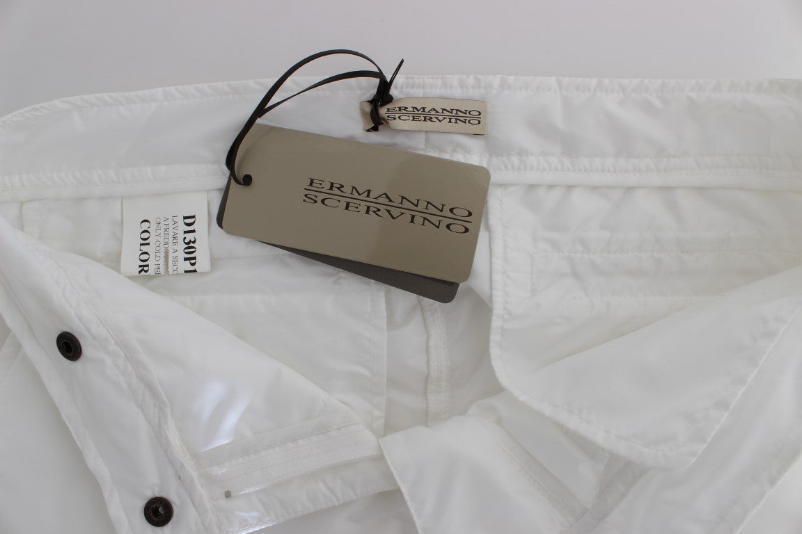 Chic White Nylon Cargo Pants by Italian Designer - SEHABRANDS