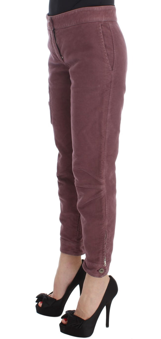 Chic Bordeaux Capri Cropped Cargo Pants - SEHABRANDS