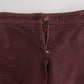 Chic Bordeaux Capri Cropped Cargo Pants - SEHABRANDS