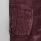 Chic Bordeaux Capri Cropped Cargo Pants - SEHABRANDS