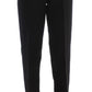 Chic Black Wide Leg Silk Blend Jeans - SEHABRANDS