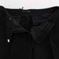 Chic Black Wide Leg Silk Blend Jeans - SEHABRANDS