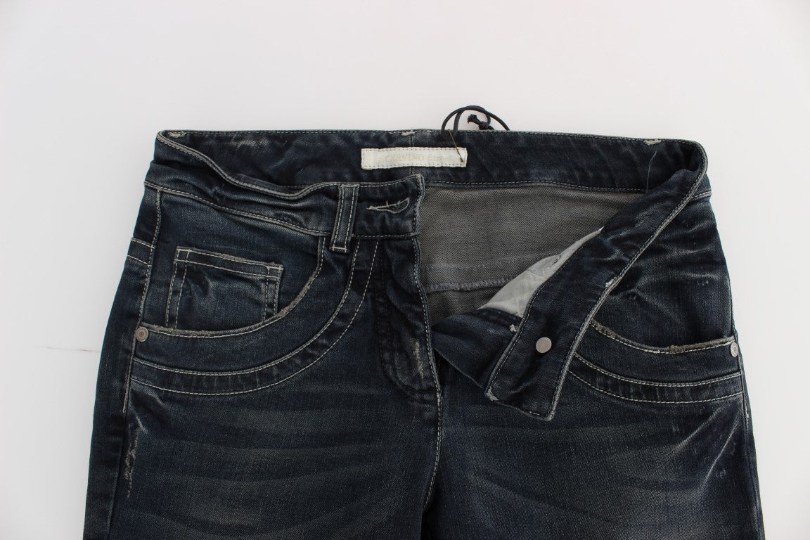 Chic Blue Slim Fit Italian Jeans - SEHABRANDS