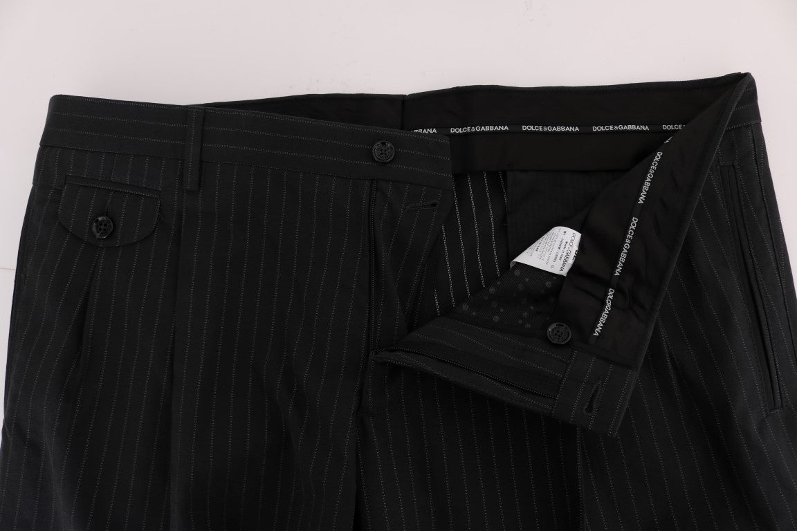 Dolce & Gabbana Elegant Striped Straight Fit Dress Trousers