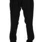 Dolce & Gabbana Elegant Black Striped Straight Fit Dress Pants