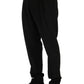 Dolce & Gabbana Elegant Black Striped Straight Fit Dress Pants