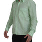 Dolce & Gabbana Mint Green Slim Fit Casual Button-Down Shirt