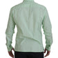 Dolce & Gabbana Mint Green Slim Fit Casual Button-Down Shirt