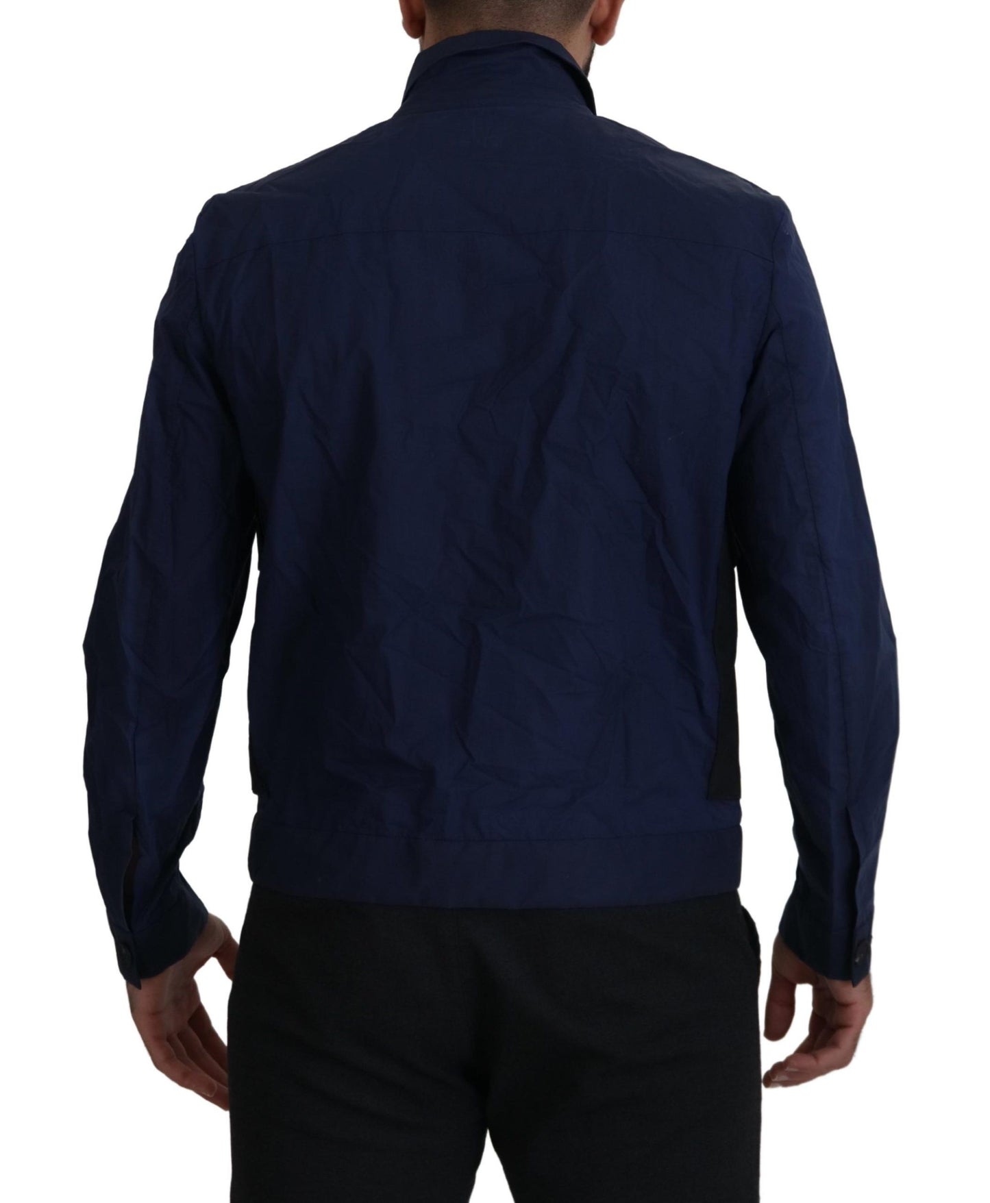 Svelte Dark Blue Cotton Shirt - SEHABRANDS