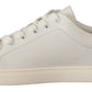 Dolce & Gabbana Elegant White Leather Low-Top Sneakers