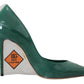 Dolce & Gabbana Emerald Elegance Leather Heels Pumps