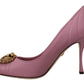 Dolce & Gabbana Devotion Leather Heels in Pink