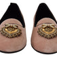 Dolce & Gabbana Elegant Pink Velvet Devotion Loafers