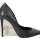 Dolce & Gabbana Elegant Black Gold Detail Heels Pumps