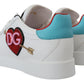 Dolce & Gabbana Elegant White Portofino Leather Sneakers