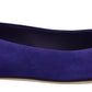 Dolce & Gabbana Embellished Crystal Purple Suede Flats