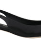 Dolce & Gabbana Elegant Black Leather Slingback Pumps